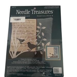 Needle Treasures Elements of Nature II Counted Cross Stitch Pillow Kit 12x12
